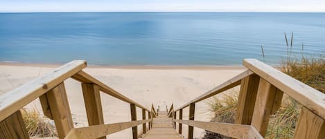 Enjoy easy access to your own private beach - 50 steps only.