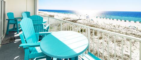 Balcony - 
Gulf Dunes 408 Fort Walton Beach Okaloosa Island Vacation Rentals