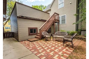 Backyard with seating area