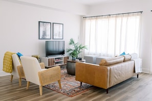 Living area with smart TV