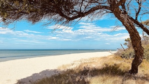 This is the beach across the road from the unit. It is sensational