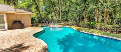 Private pool and spa with beautiful landscaping