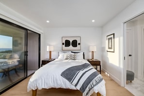 Master Bedroom features comfortable queen bed and bedding