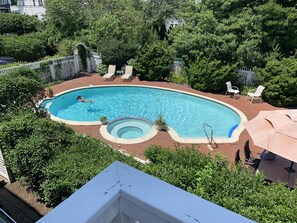 Pool view from 2nd floor deck