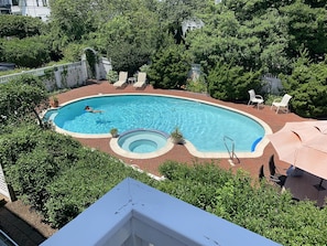 Pool view from 2nd floor deck