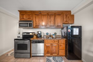 A fully stocked kitchen makes meal preparation a breeze.