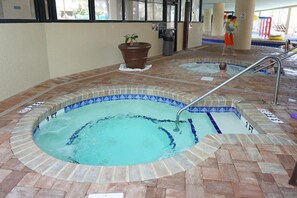 Evenings are for soaking in the hot tub.