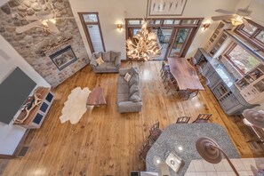 Family and Dining Room from Loft