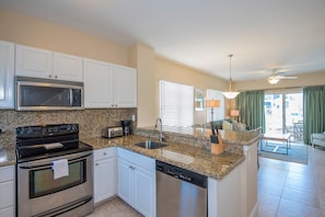 Our kitchen is fully equipped. A coffee maker is included!