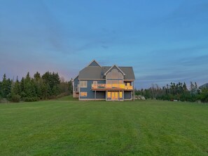 An oversized backyard with private lake access