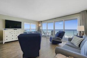 Living room with flat-screen TV