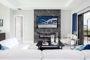 Living Room with Beautiful Relaxing Water Views