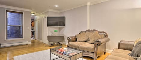 Hoboken Vacation Rental | 1BR | 1BA | 850 Sq Ft | Stairs Required to Access