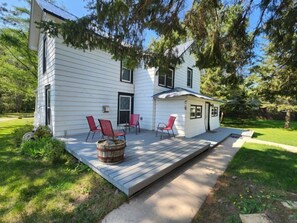 Private yard and deck area