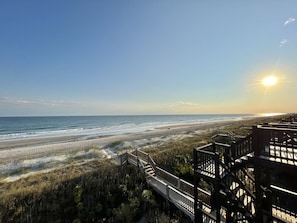 Just steps to the beach with private walkout.