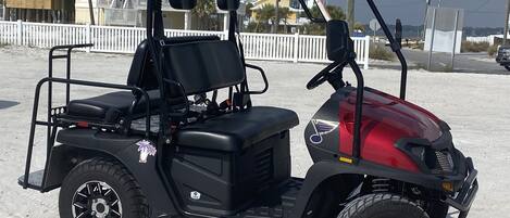 Golf Cart (optional) $550/per reservation + fully refundable damage deposit