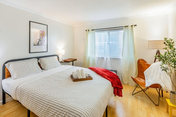 Bedroom with King sized bed