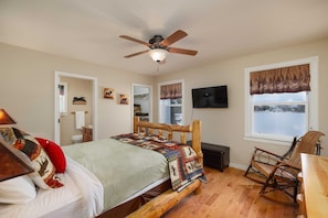 Gorgeous views, main level master bedroom.