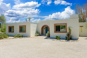 Front of the home and driveway.