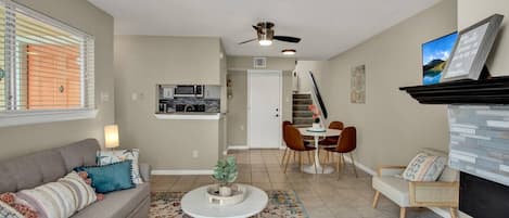 So spacious!  A great open concept to enjoy kitchen, dining and living spaces