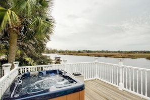 Unwind in the Hot Tub Overlooking the River