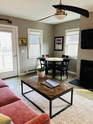 Living room and dining area