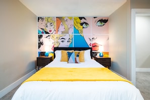 Each bedroom features a different style of Pop Art. What will be your favorite?