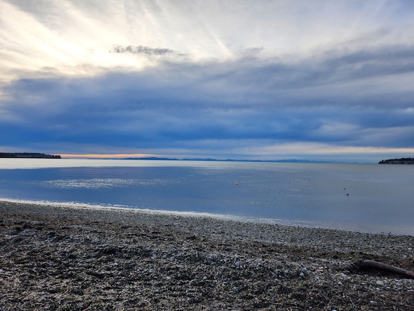 Beach is just steps away from the unit