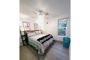 1 bedroom with Queen bed with Closet space