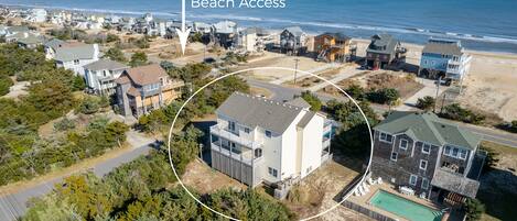 Just 387 feet to the beach access! 