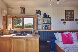 The kitchen at Curious Calf, Herefordshire