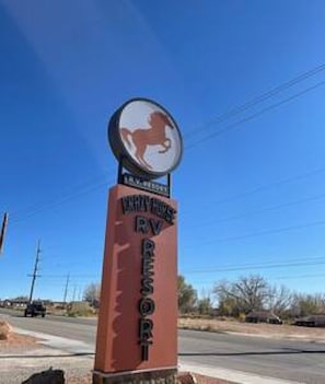 Entrance Sign to Resort