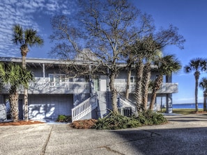 "Salty Breezes" entrance and parking for one vehicle