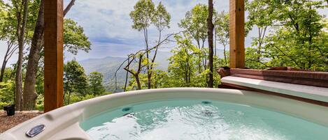 Relax in the hot tub