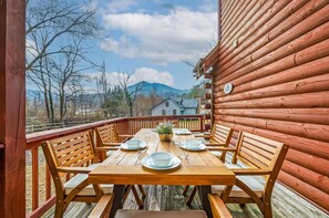 Enjoy the view and the peaceful surroundings from the back deck.