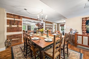 Rustic dining in grand style
