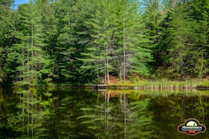 Private pond on property