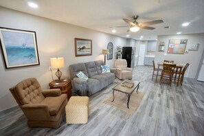 View from entry of Living and Breakfast areas