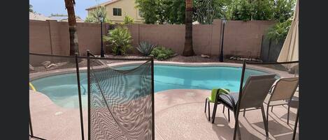 Backyard with pool