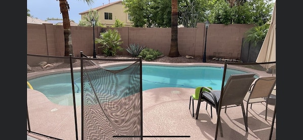 Backyard with pool
