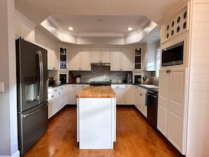 Fully stocked kitchen and everything's new!