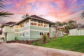 PRIVATE OCEAN VIEW MAIN HOUSE + EXTRA SUITE, 5 MIN WALK TO POIPU BEACH, A/C