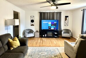 Living Room with 55" Smart TV