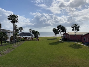 Deck view to Matagorda bay and Kingfisher beach