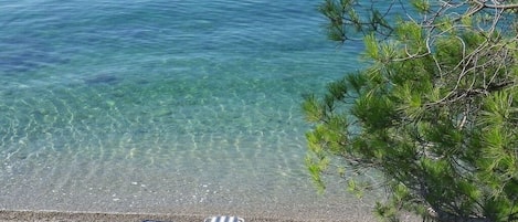 La spiaggia sotto la casa