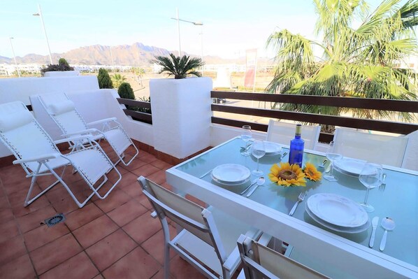 Outdoor dining area