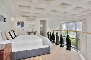 Bedroom upstairs with leafy views