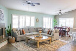 Open concept area of the Living room and dining room