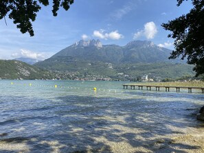 Lake Annecy in Duingt. One of many beaches available.