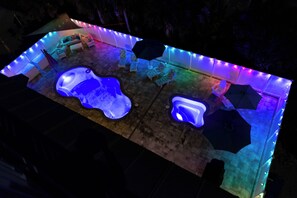 Arial View of Deck Lighting at Night